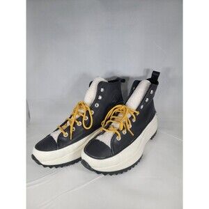 Converse Run Star Hike Platform Sneakers 573110C Black Sherpa Hi Boot Women's 11